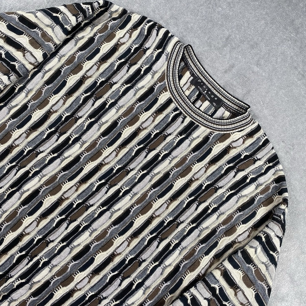 Vintage Protege Sweater Mens Size XL 3D Textured Pullover Made In USA Skater 90s